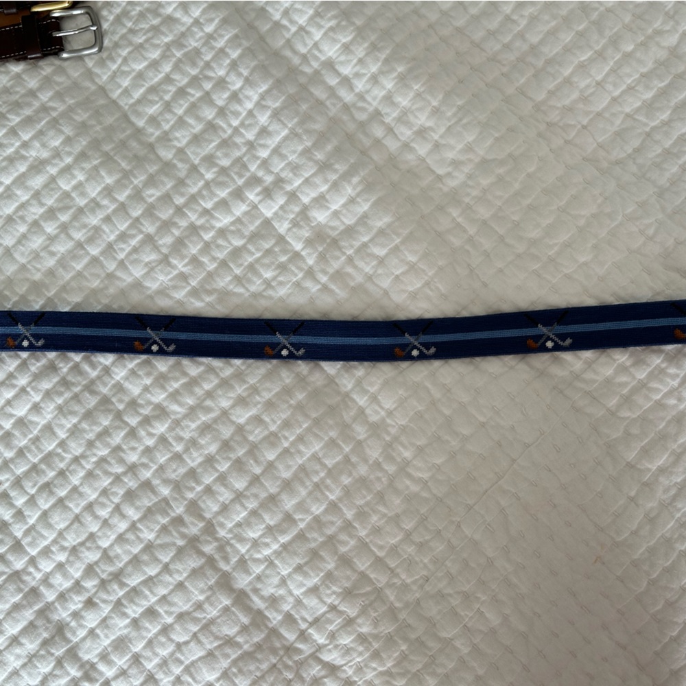 Smathers & Branson needlepoint golf belt